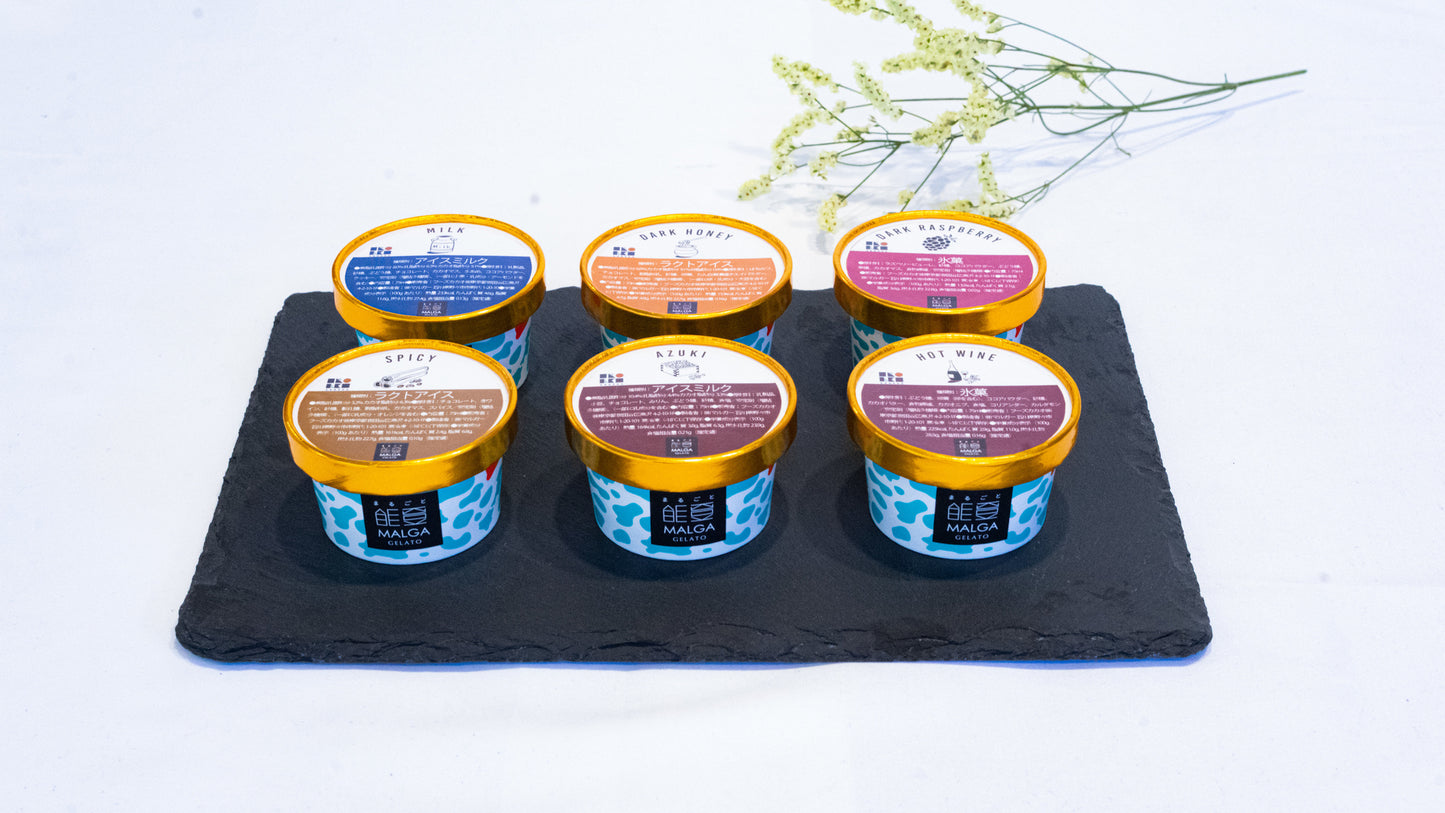 大人のカカオジェラート6種(MALGA GELATO×WHOSE CACAO)