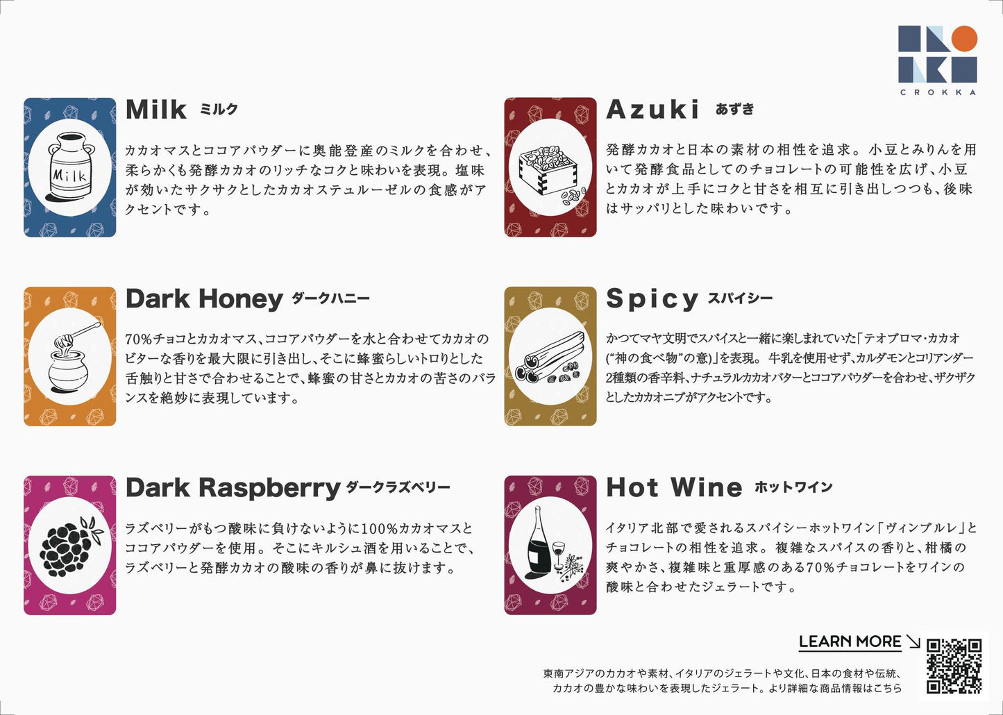 大人のカカオジェラート6種(MALGA GELATO×WHOSE CACAO)