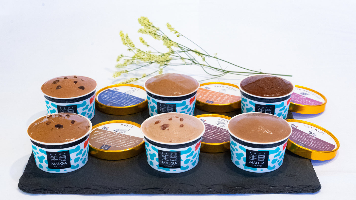 大人のカカオジェラート6種(MALGA GELATO×WHOSE CACAO)