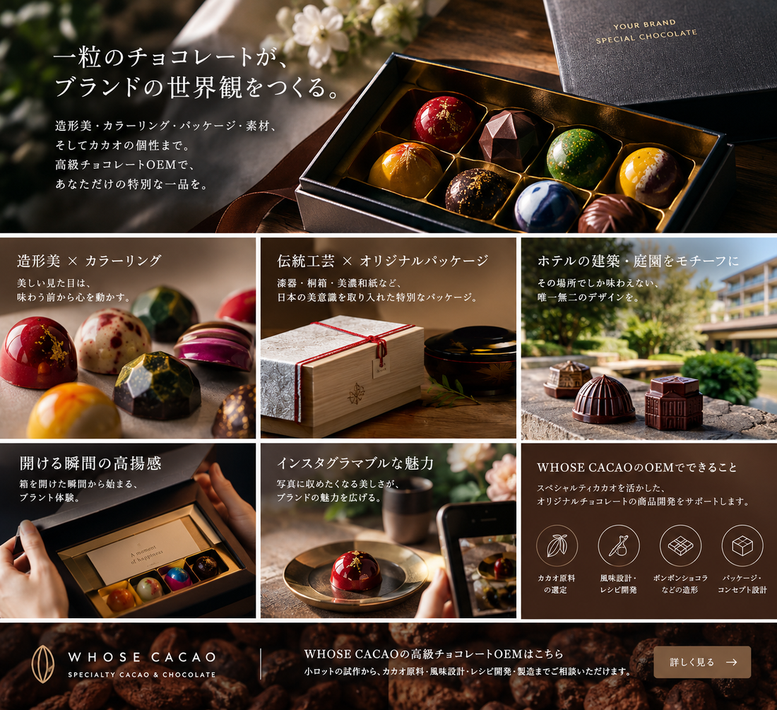 食べるアート：造形美とカラーリングで魅了する高級チョコレートOEM