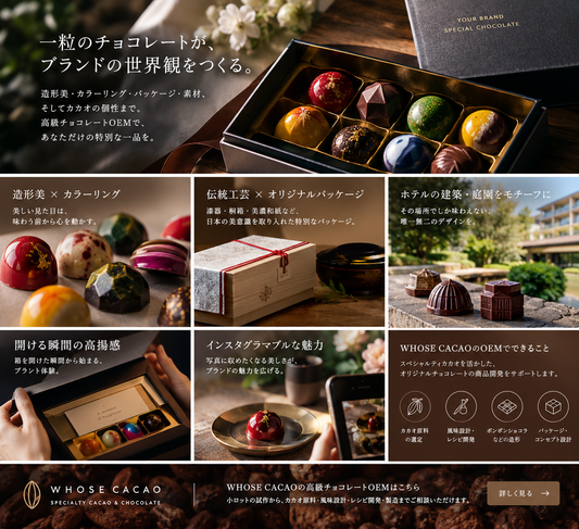 食べるアート：造形美とカラーリングで魅了する高級チョコレートOEM
